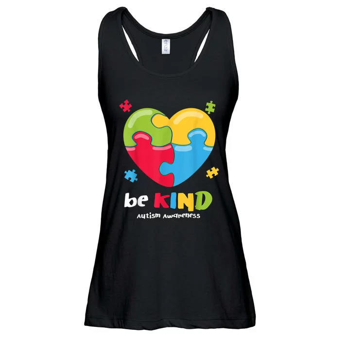 Autism Awareness Be Kind Puzzle Heart Kindness Ladies Essential Flowy Tank