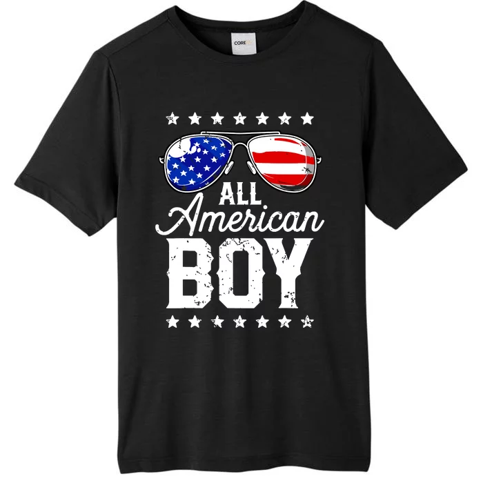 All American Boy 4th Of July Usa Sunglasses Family Matching ChromaSoft Performance T-Shirt