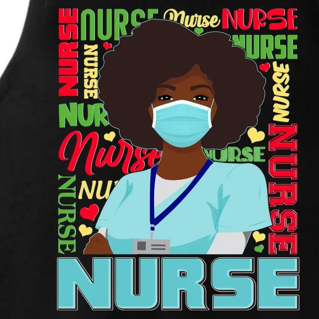 African American Black Nurse Ladies Tri-Blend Wicking Tank