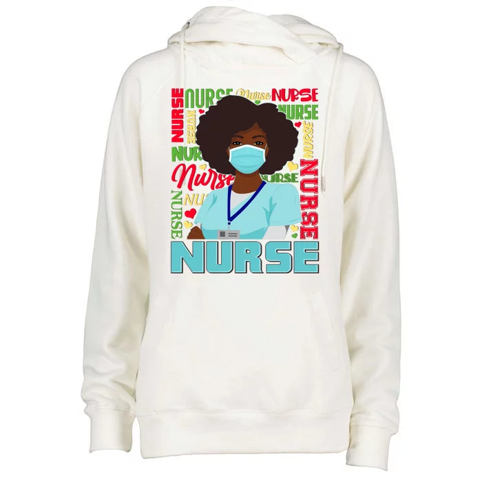 African American Black Nurse Womens Funnel Neck Pullover Hood