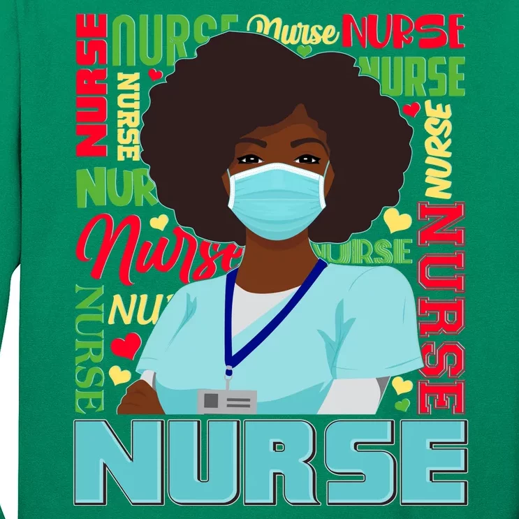 African American Black Nurse Long Sleeve Shirt