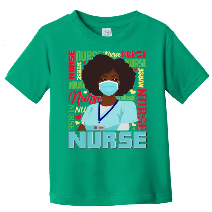 African American Black Nurse Toddler T-Shirt