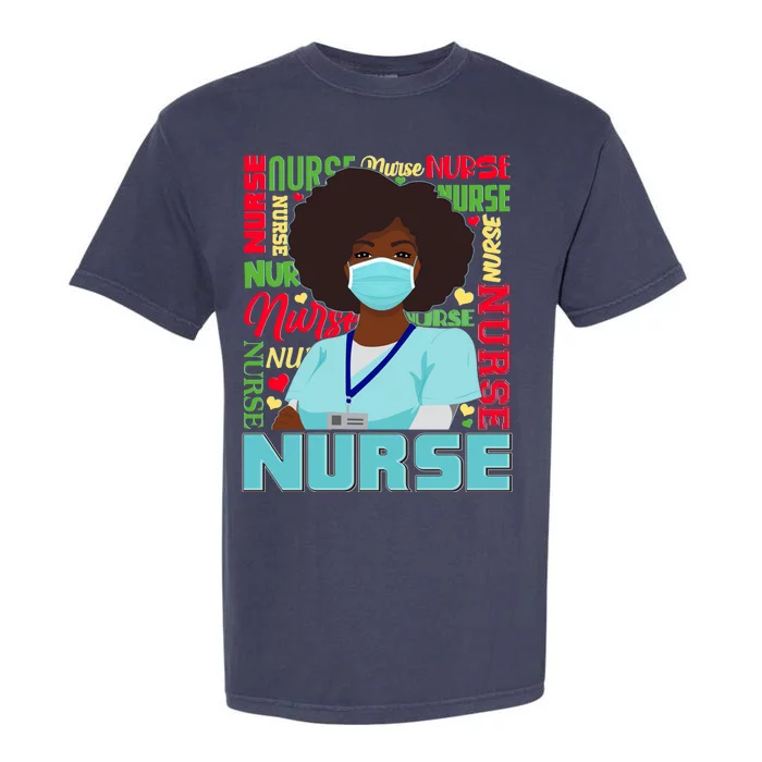 African American Black Nurse Garment-Dyed Heavyweight T-Shirt