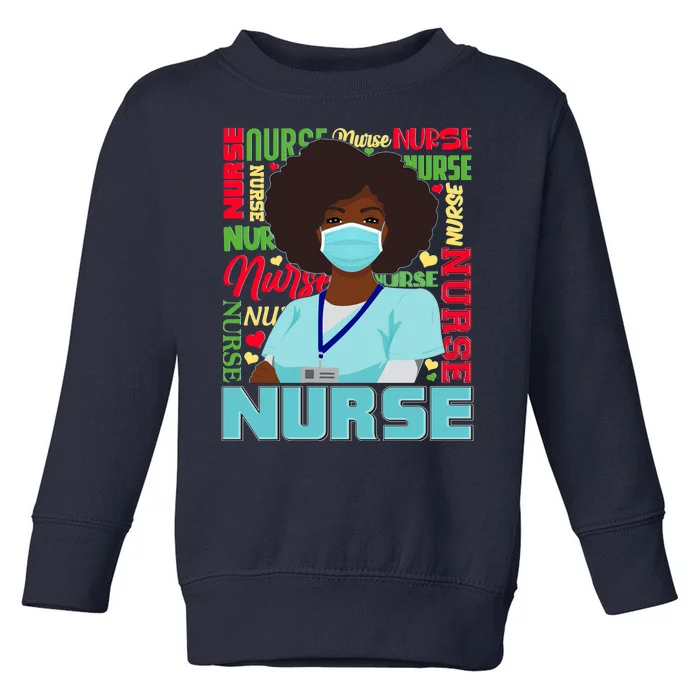 African American Black Nurse Toddler Sweatshirt