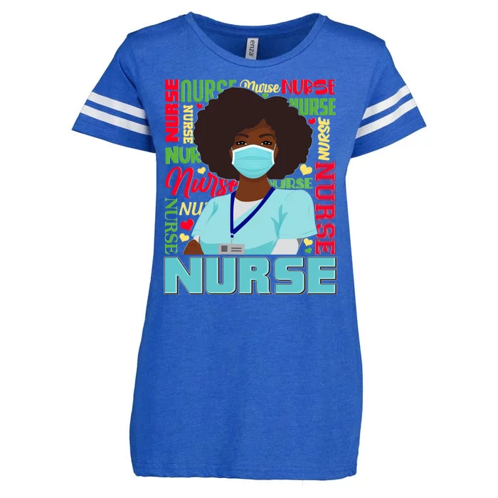 African American Black Nurse Enza Ladies Jersey Football T-Shirt