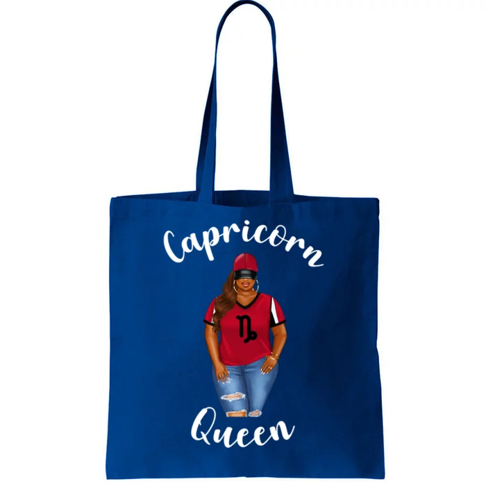 African American Baseball Mom Capricorn Queen Zodiac Sign Cool Gift Tote Bag