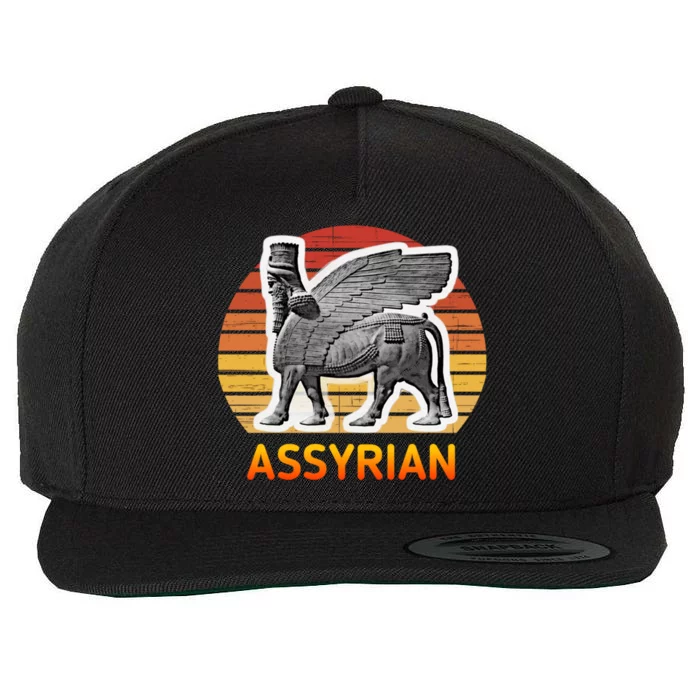 Assyrian : Assyrian Bull Flag Gift Wool Snapback Cap