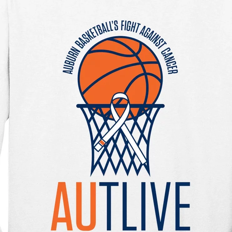 Autlive Auburn Basketball Fight Against Cancer Tall Long Sleeve T-Shirt