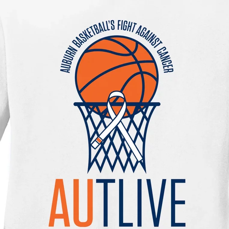 Autlive Auburn Basketball Fight Against Cancer Ladies Long Sleeve Shirt