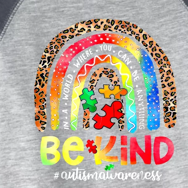 Autism Awareness Be Kind Leopard Rainbow Choose Kindness Gift Toddler Fine Jersey T-Shirt