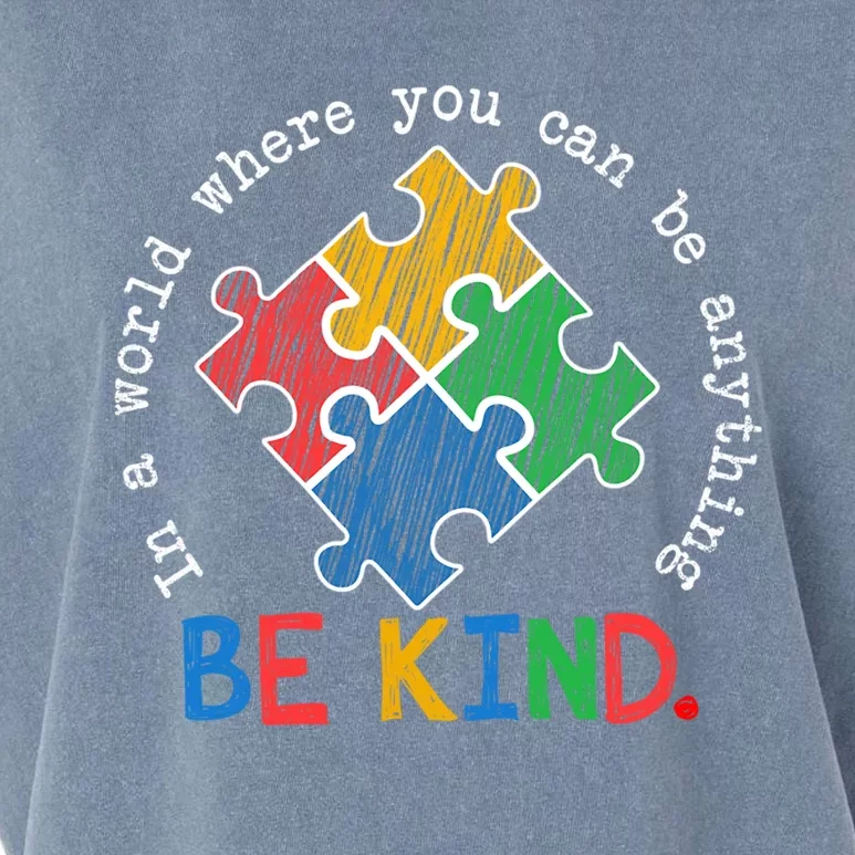 Autism Awareness Be Kind Garment-Dyed Women's Muscle Tee