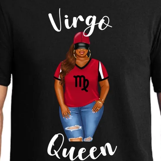 African American Baseball Mom Virgo Queen Zodiac Sign Gift Pajama Set