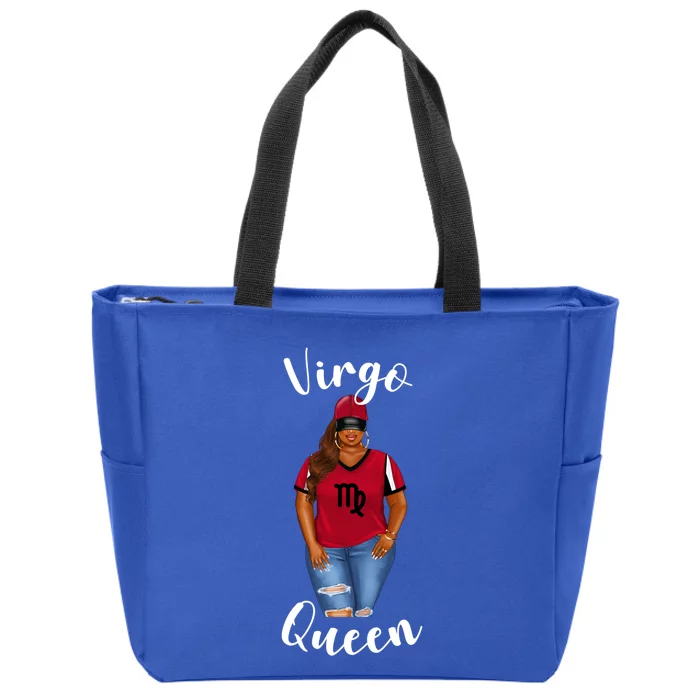 African American Baseball Mom Virgo Queen Zodiac Sign Gift Zip Tote Bag