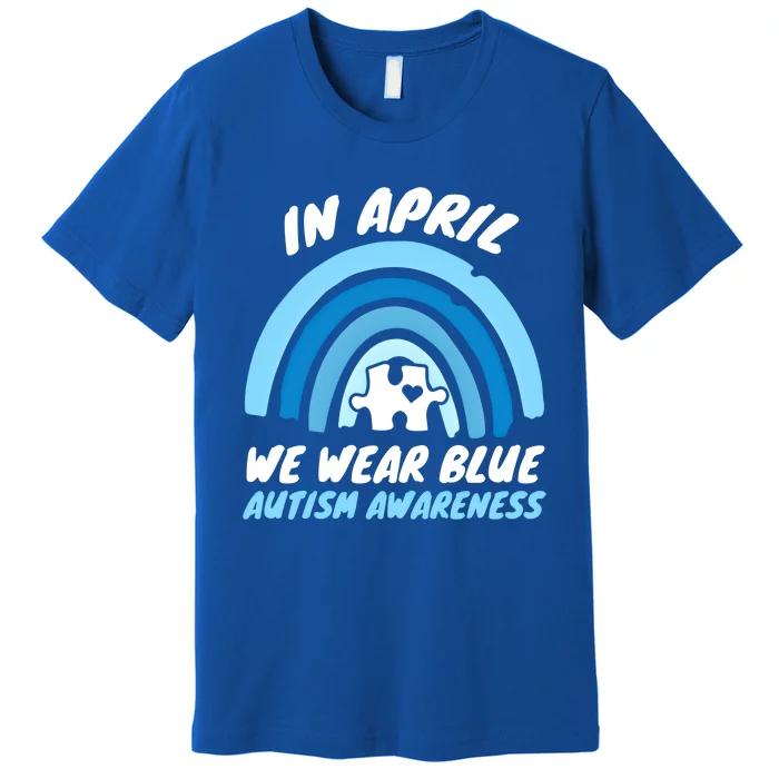 Autism Awareness Blue April Love Autistic Support Gift Premium T-Shirt