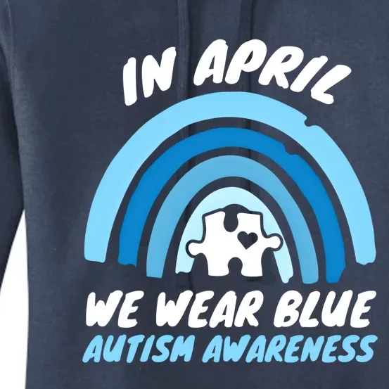 Autism Awareness Blue April Love Autistic Support Gift Women's Pullover Hoodie