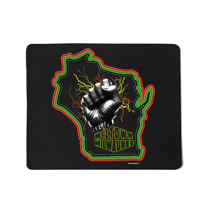 African American Blackpower Wisconsin Milwaukee Map Mousepad