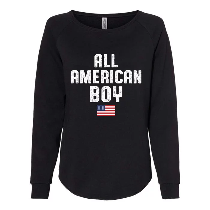 All American Boy USA Flag Womens California Wash Sweatshirt