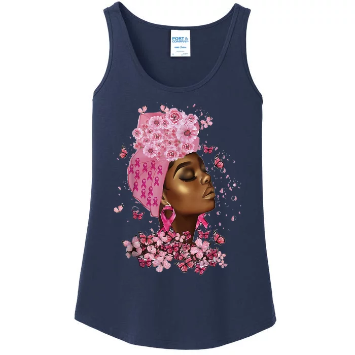 African American Breast Cancer Awareness Black Ladies Essential Tank