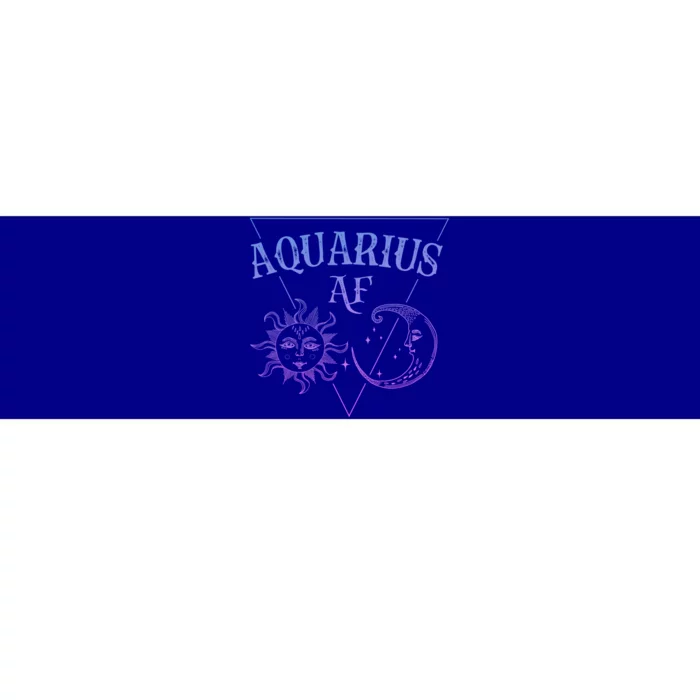 Aquarius Af / Blue Sun And Moon Aquarius Birthday Astrology Great Gift Bumper Sticker