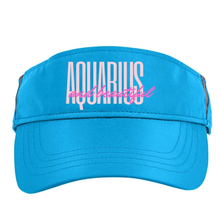 Aquarius And Beautiful Funny Gift Adult Drive Performance Visor