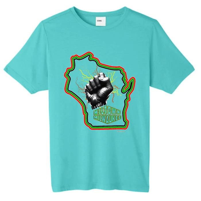 African American Blackpower Wisconsin Milwaukee Map ChromaSoft Performance T-Shirt