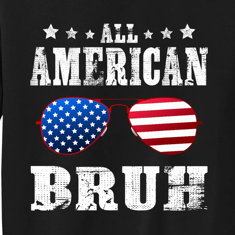 All American Bruh 4th Of July Boy Patriotic Teen Sweatshirt