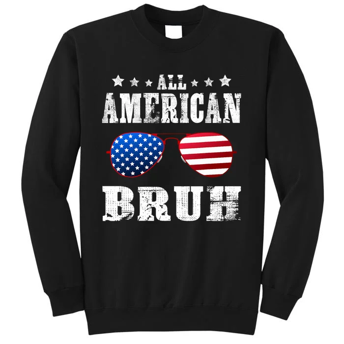 All American Bruh 4th Of July Boy Patriotic Teen Sweatshirt