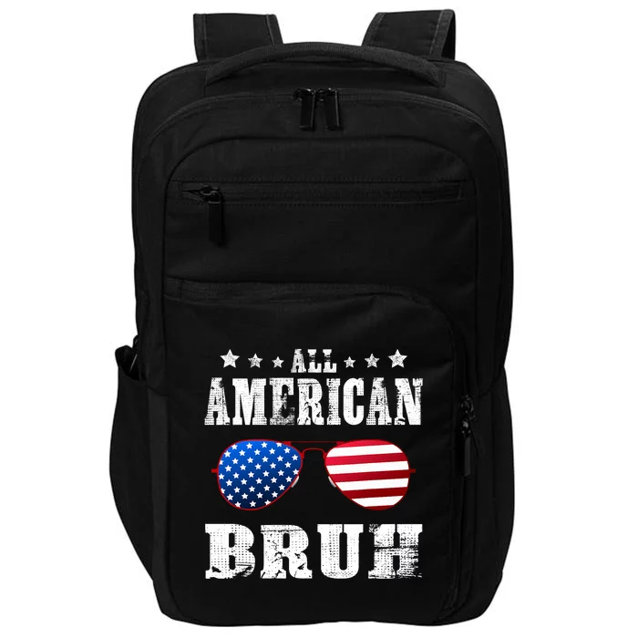 All American Bruh 4th Of July Boy Patriotic Teen Impact Tech Backpack