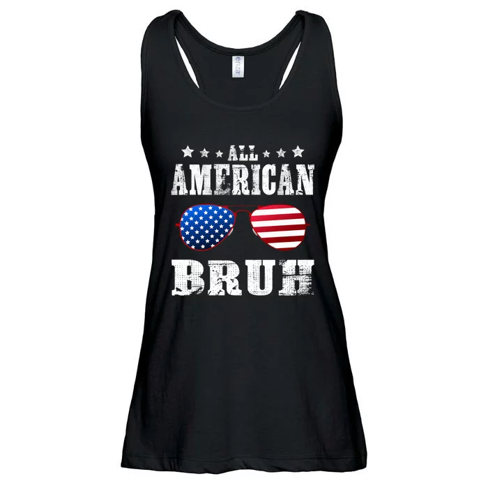 All American Bruh 4th Of July Boy Patriotic Teen Ladies Essential Flowy Tank