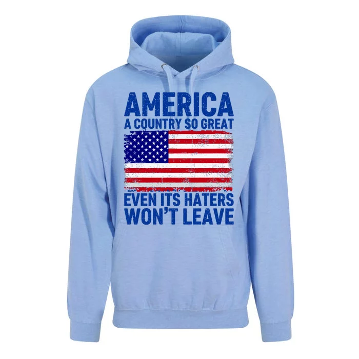 America A Country So Great Even Its Haters WonT Leave Unisex Surf Hoodie