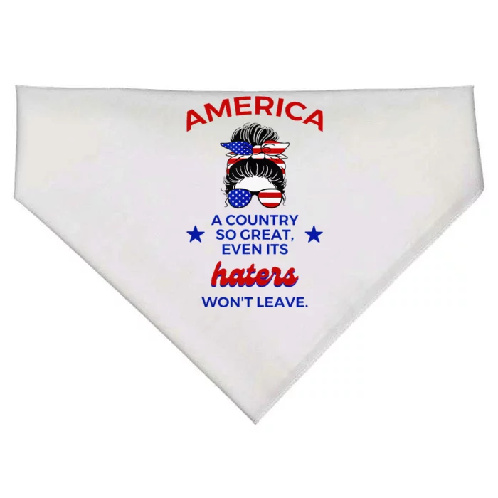 America A Country So Great Even Its Haters Won't Leave USA-Made Doggie Bandana