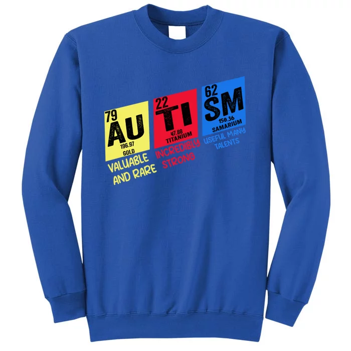 Autism Awareness Chemistry Elets Periodic Table Asd Funny Gift Tall Sweatshirt