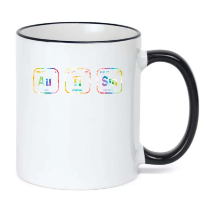 Autism Awareness Chemistry Elets Periodic Table Tie Dye Gift Black Color Changing Mug