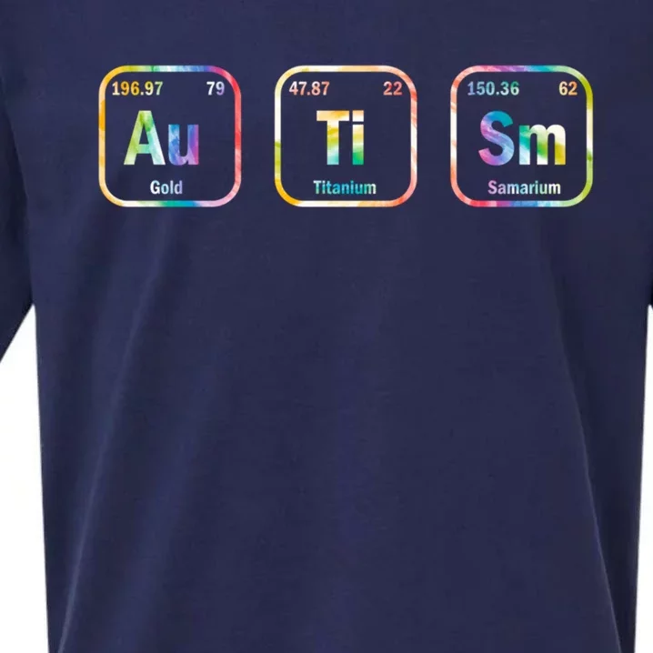 Autism Awareness Chemistry Elets Periodic Table Tie Dye Gift Sueded Cloud Jersey T-Shirt