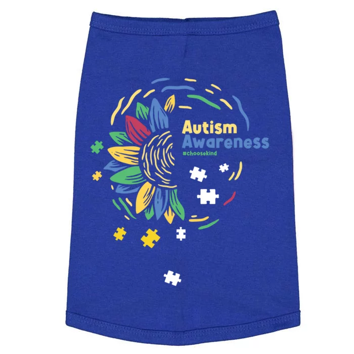 Autism Awareness Choose Kind Autistic Gift Doggie Tank