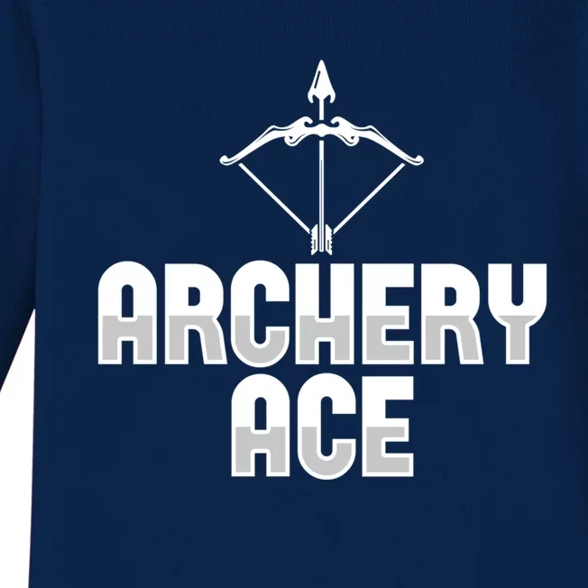 Archery Ace Cool Gift Bow Arrow Club Competition Archery Gift Baby Long Sleeve Bodysuit