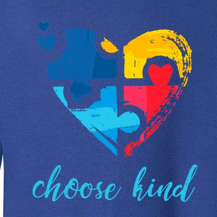 Autism Awareness Choose Kind Heart Puzzle Cool Gift Toddler Sweatshirt