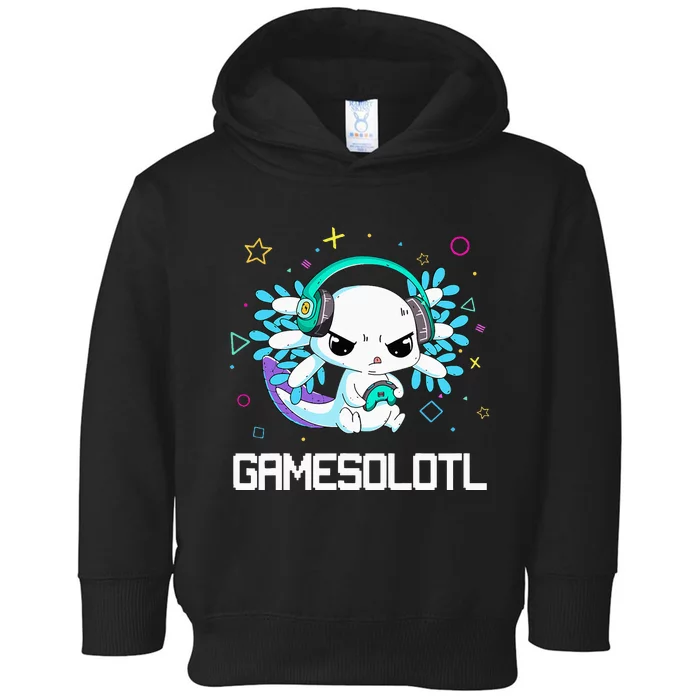 Axolotl Anime Cute Axolotl Video Gamer Funny Toddler Hoodie