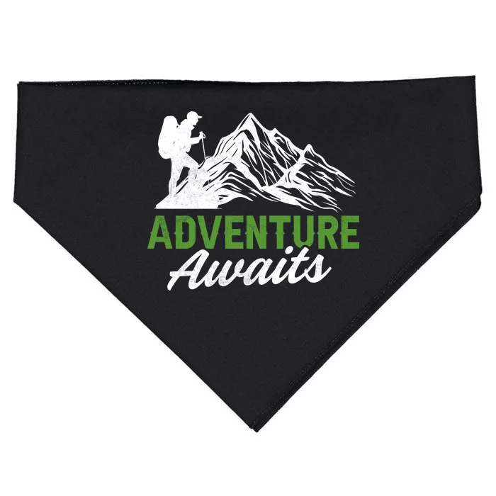 Adventure Awaits Camping Gift USA-Made Doggie Bandana