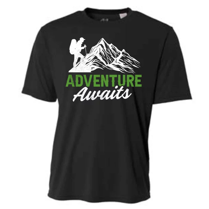 Adventure Awaits Camping Gift Cooling Performance Crew T-Shirt