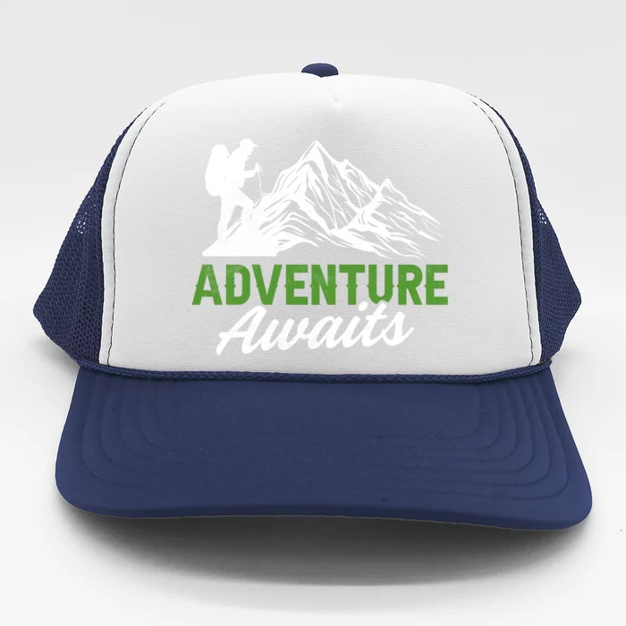 Adventure Awaits Camping Gift Trucker Hat