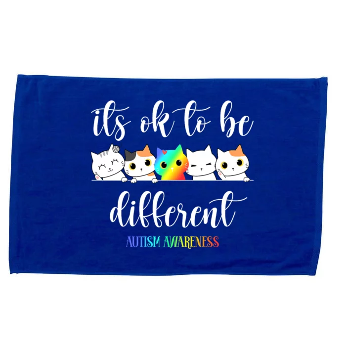 Autism Awareness Cat ItS Ok To Be Different Funny Autistic Microfiber Hand Towel