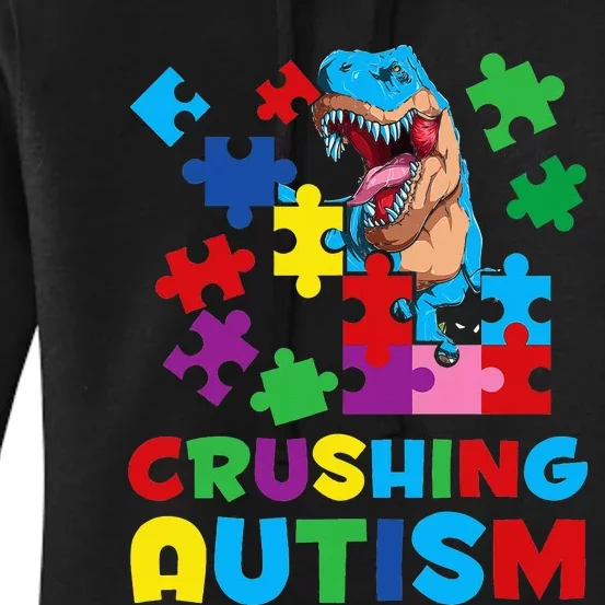 Autism Awareness Crushing Autism month Women's Pullover Hoodie