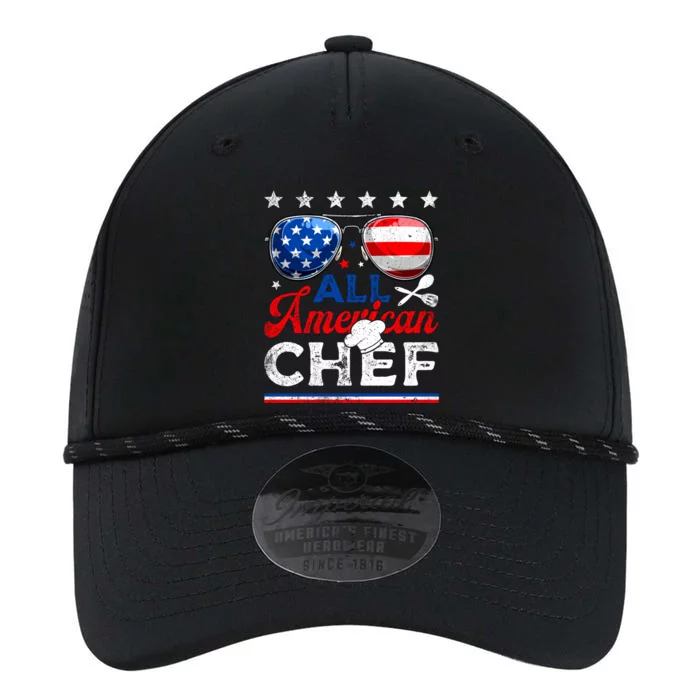 All American Chef Usa Flag Patriotic 4th Of July Funny Gift Performance The Dyno Cap