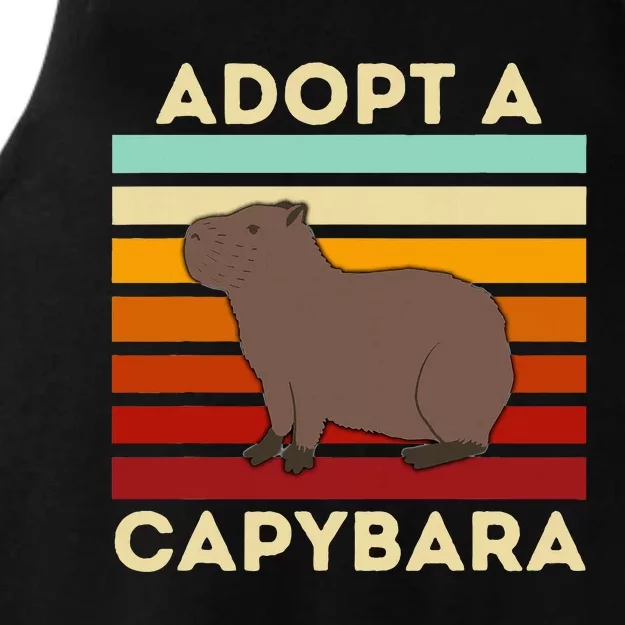 Adopt A Capybara Big Rodent Capybara Meme Ladies Tri-Blend Wicking Tank