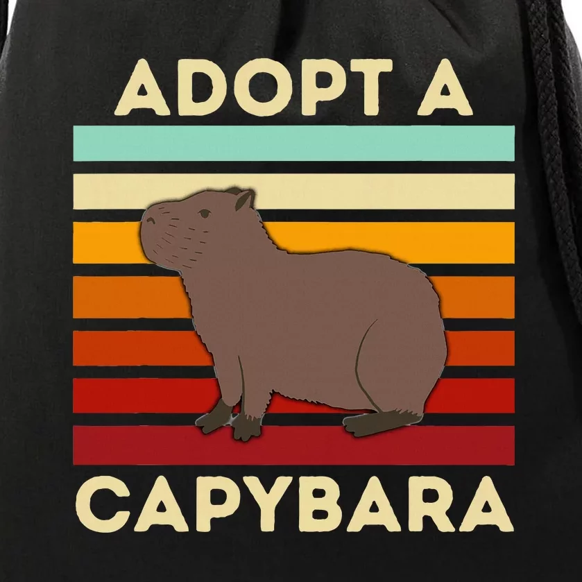 Adopt A Capybara Big Rodent Capybara Meme Drawstring Bag