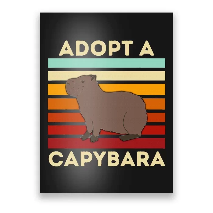 Adopt A Capybara Big Rodent Capybara Meme Poster