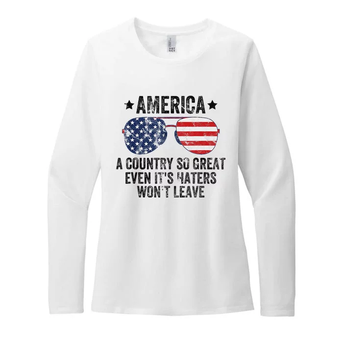 America A Country So Great Even It's Haters Won't Leave Womens CVC Long Sleeve Shirt