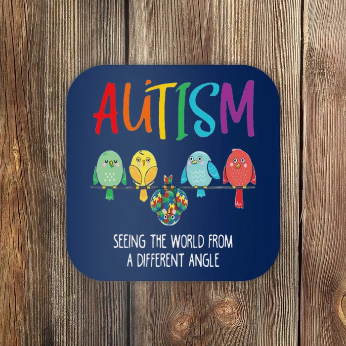 Autism Awareness Cute Owl Color Puzzles Autism Coaster