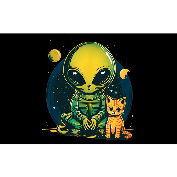 Alien And Cat Funny Cat Selfie With Alien Vintage Ufo Funny Bumper Sticker